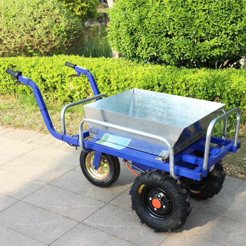 电动鸡公车三轮四轮手推车农用爬坡果园养殖搬运车工厂工地运输车