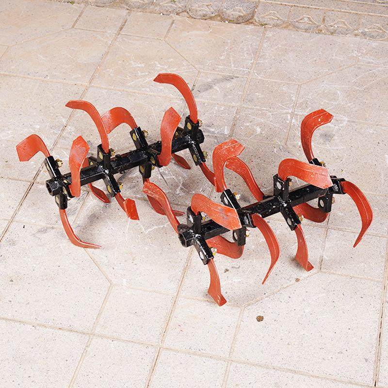 微耕机配件大全 施肥播种器翻转犁开沟耘锄旋耕刀水田刀除草轮铁