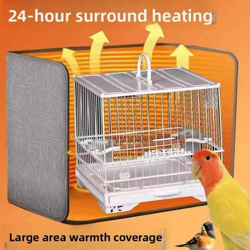 鹦鹉鸟笼加热器冬季神器恒温电热毯宠物黑凤凰隔热加热垫哑光隔热