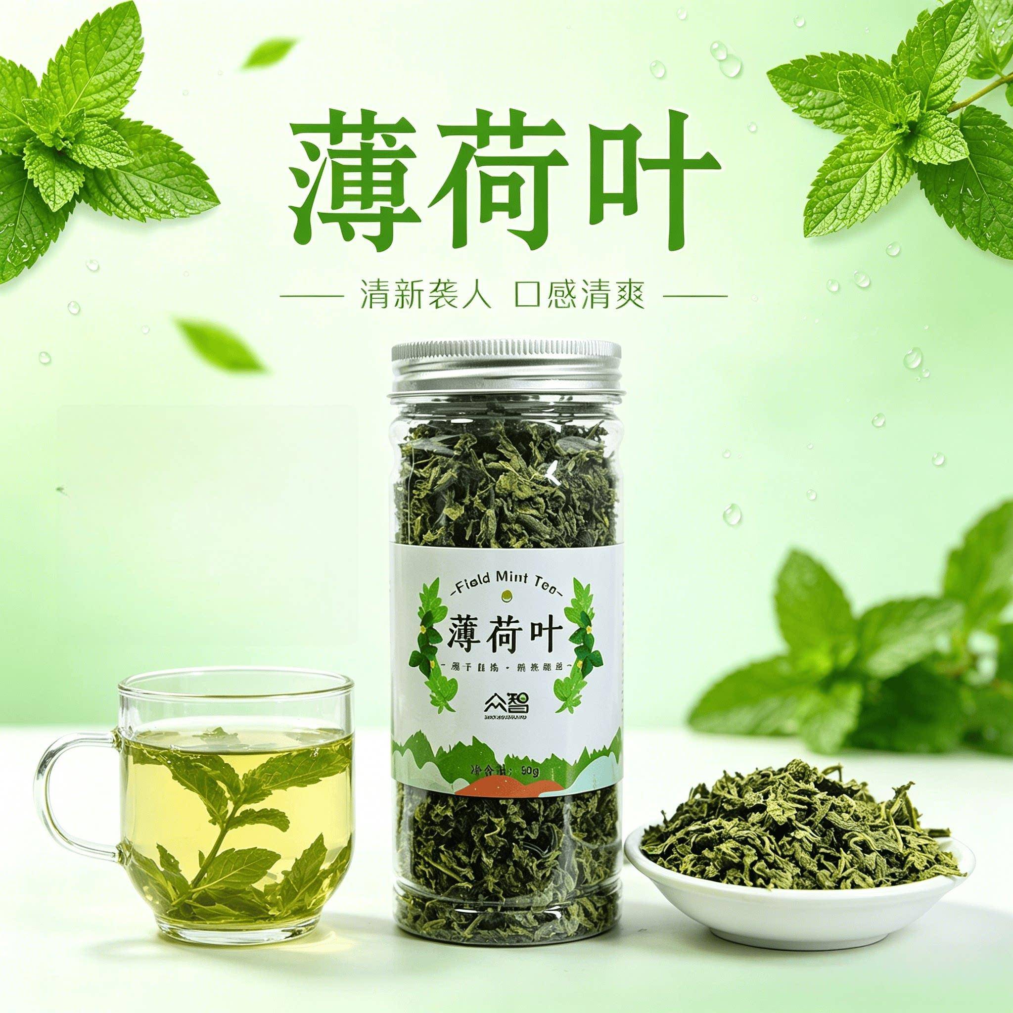 薄荷叶泡水好喝清新口感夏日清爽待客茶饮烘干薄荷叶精选干净健康