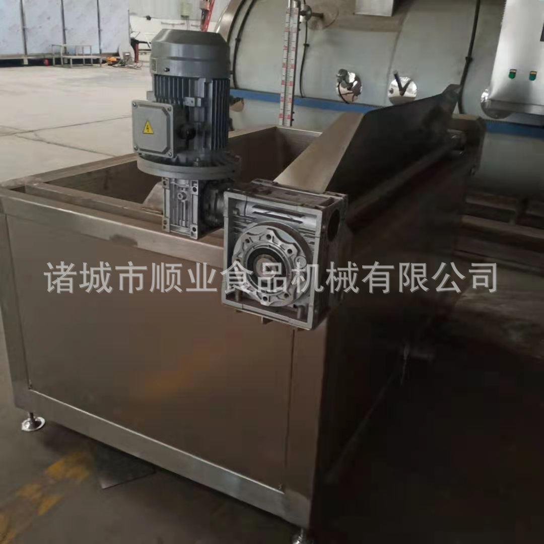 全自动翻筐油炸机 炸烧鸡鸡翅肉渣机器 自动出料面筋油炸机