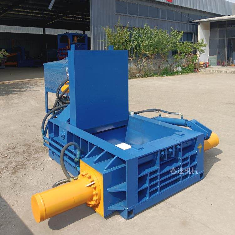 废铁皮铝合金液压打包机200吨废金属铁皮压块机报废汽车壳压块机