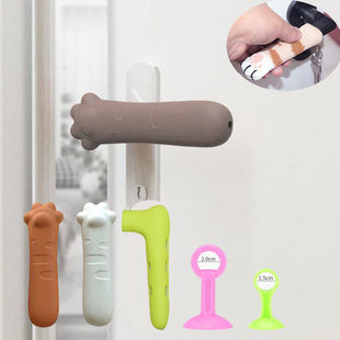 加大门把手保护套熊掌硅胶防撞垫窗户防尘套防盗门把手防撞套门吸