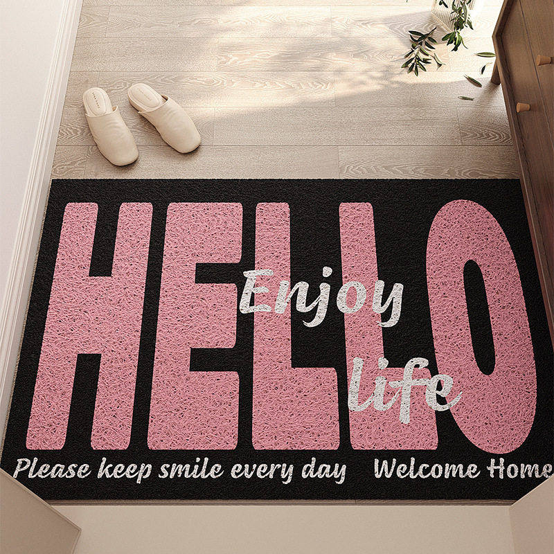 入户门地垫简约文字耐磨防滑脚垫家用可裁剪耐脏易打理丝圈地垫,居家布艺,家用脚垫,淘宝优惠券,粉丝福利购,淘宝优惠卷