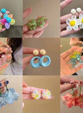 2026夏日沙滩耳环多巴胺新款少女耳钉波西米亚风高级感爆款耳饰女