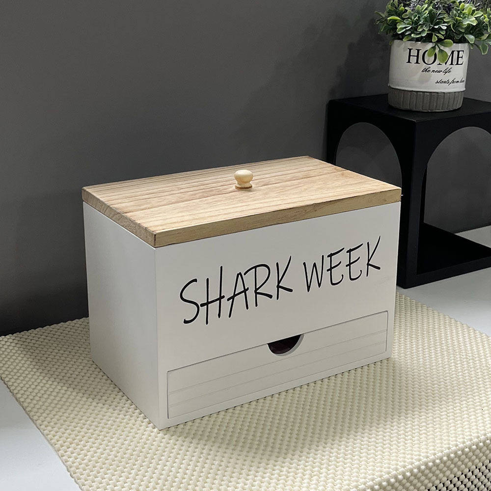 欧式木质洗衣房收纳盒浴室卫生棉条收纳盒棉签卫生护垫带盖储物盒,收纳整理,首饰盒,淘宝优惠券,粉丝福利购,淘宝优惠卷