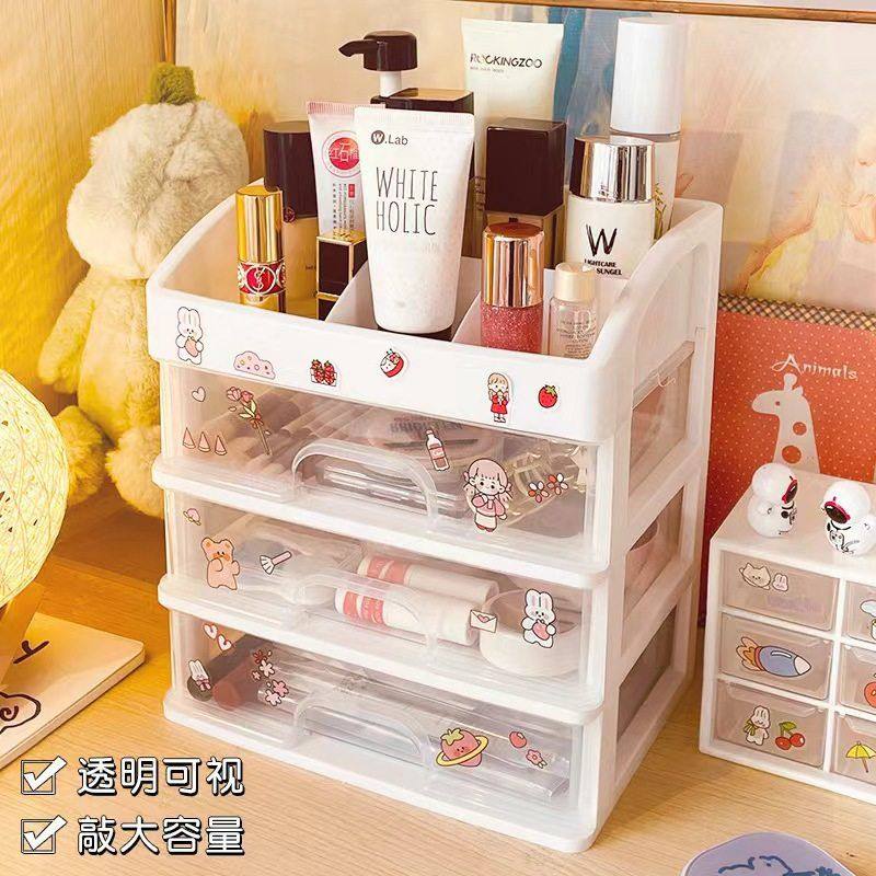 厂家供应公室桌面整理收纳柜多层透明收纳盒子家用化妆品收纳盒,收纳整理,化妆箱/盒,淘宝优惠券,粉丝福利购,淘宝优惠卷