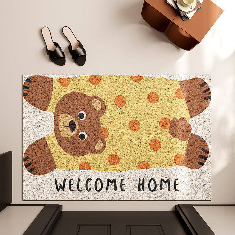 卡通丝圈地垫入户门耐脏可剪裁门垫玄关耐磨脚垫家用易打理防滑垫,居家布艺,家用脚垫,淘宝优惠券,粉丝福利购,淘宝优惠卷