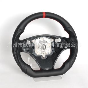 适用于宝马 红色定位线汽车方向盘改装 E90 全皮 09款 跨境热卖