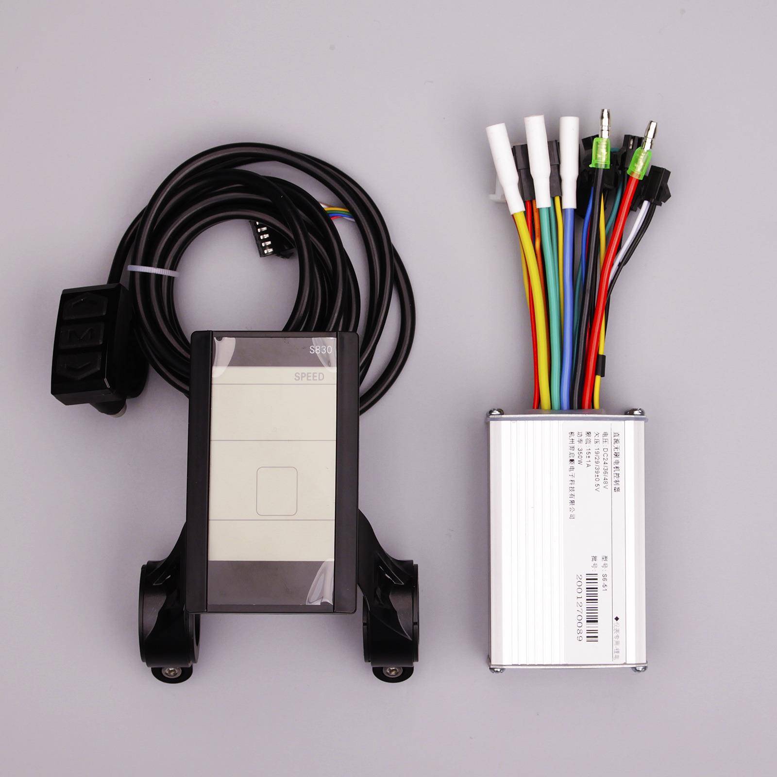 24V36V48V250W350W电动自行车山地车锂电控制器LCD竖屏液晶仪表套