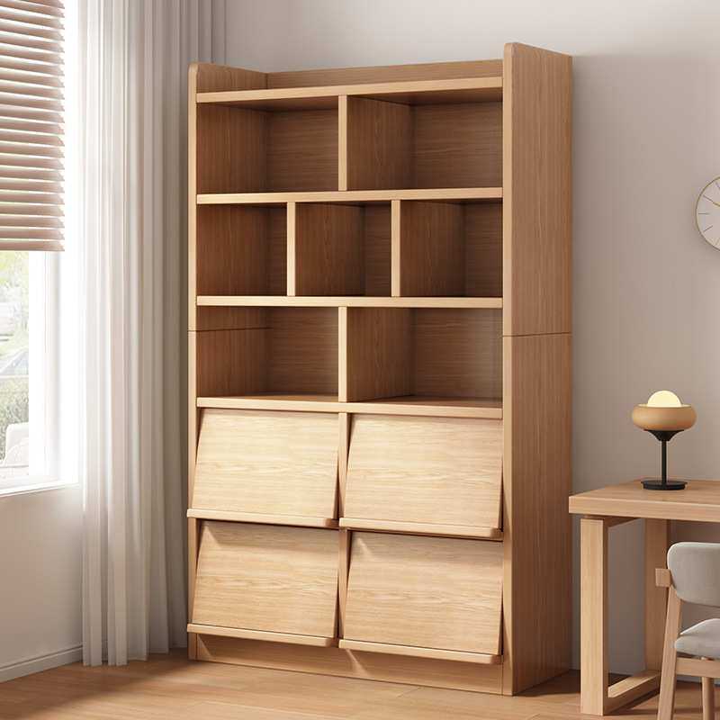 书柜中古风带门多层收纳架家用置物架落地储物柜实木色靠墙展示柜,机械设备,其他机械设备,淘宝优惠券,粉丝福利购,淘宝优惠卷