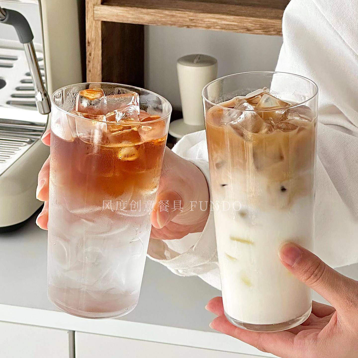 简约超薄玻璃杯水杯子特调鸡尾酒杯长饮杯柯林杯美式咖啡杯饮料杯