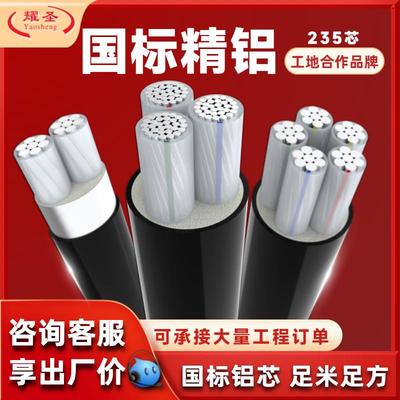 国标铝芯电缆235芯10 16 25 35 50 70 95平方三相四线户外电缆线