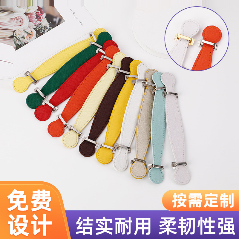 跨境箱盒pu提手礼盒仿真皮提手彩色箱包皮革提手双面缝线皮质手提