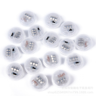 直销电子小灯泡手工纽扣灯珠带开关圆形小彩灯闪光模型灯