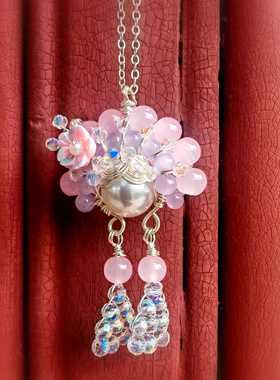 原创手工中国风刀马旦项链吊坠京剧脸谱古装服饰配饰送女友礼物