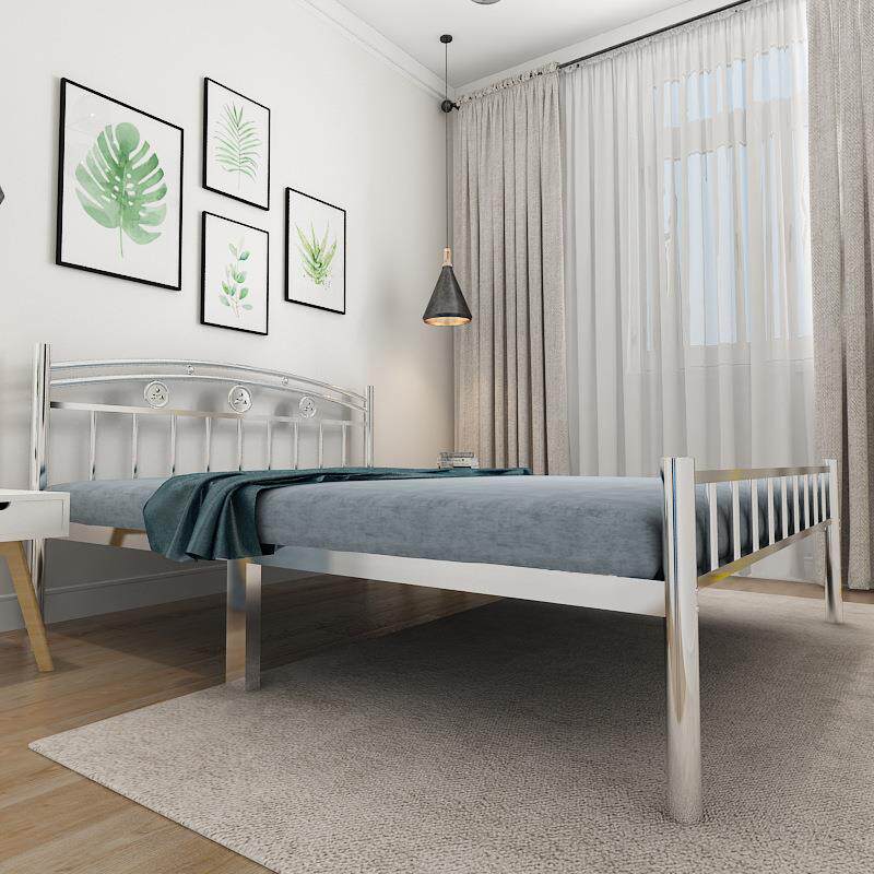 不锈钢床床EHX架18m公寓出.租屋床主卧童202不锈钢双人床铁儿床艺