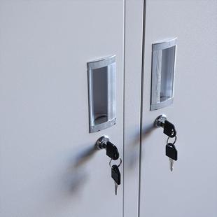 更衣柜员工舍两两门带锁工衣柜子门储收纳柜拆宿物007装铁皮柜