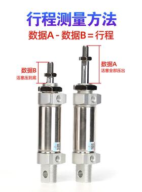 星辰不锈钢迷你气缸MA1/2/25785/32/40-100X35X40*50*06-400S6外