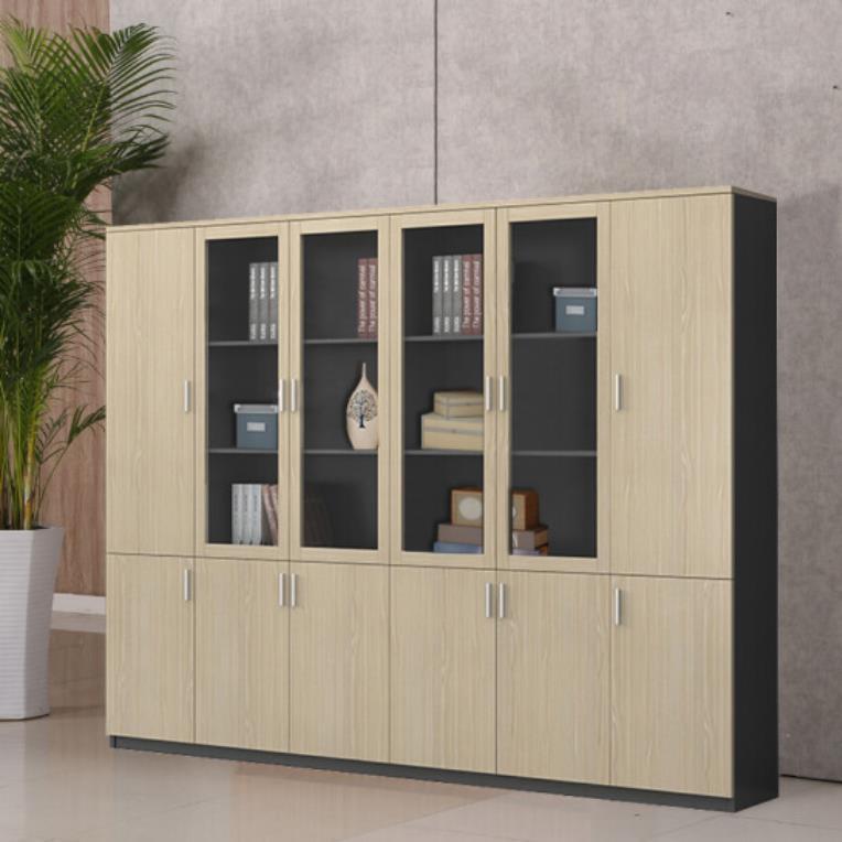 厂家直供木文件柜柜案SSL-WJG4板式质玻璃资料书柜档柜储物柜衣柜