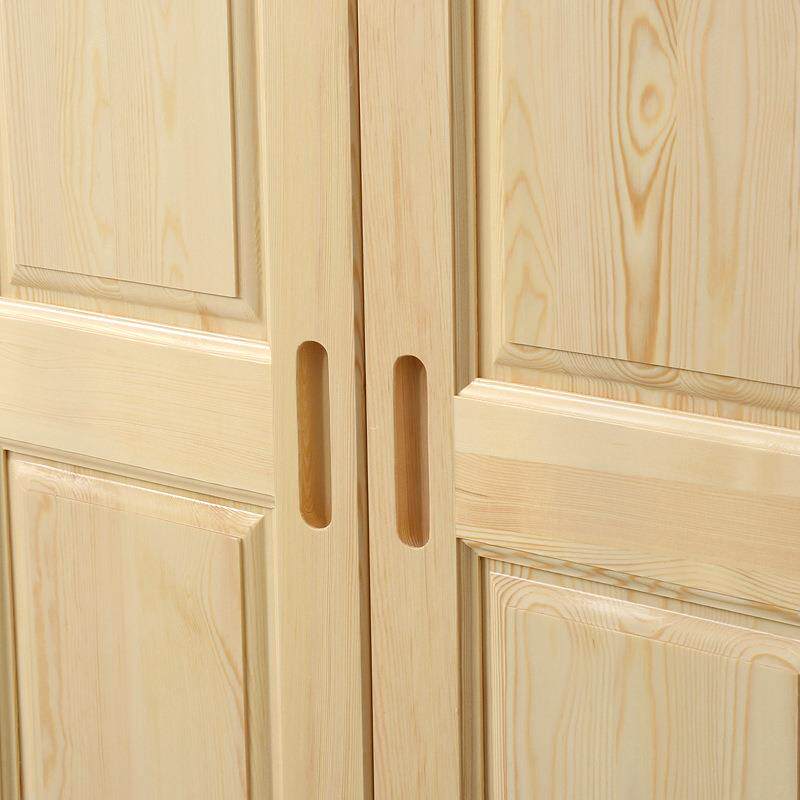 全实木衣柜原木木简约代推拉门儿童两门松柜子用卧家FS756038室可