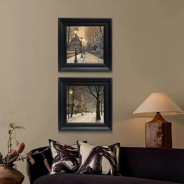 《冬季巴GXP》法风式复饰古黎客厅装画轻奢摄影艺术卧室挂画餐厅