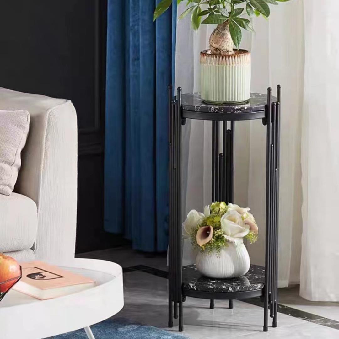 简约厅轻铁艺花架内阳台大客理石多层落地GZC式花盆架子置室物架
