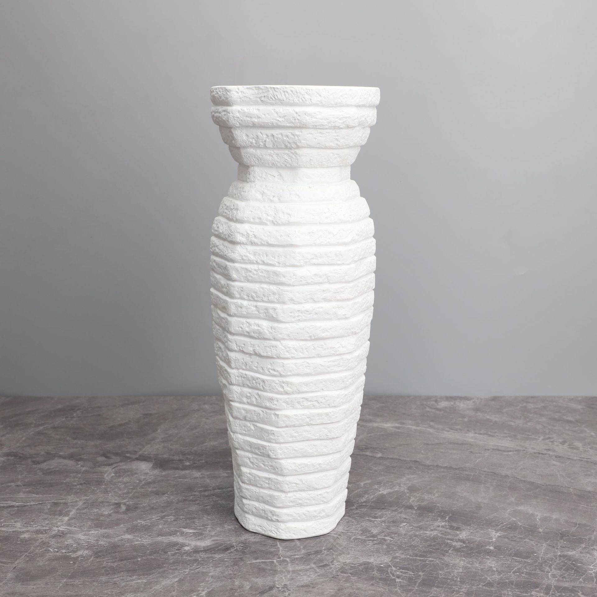 现代简约创意脂仿大石花器样板ZZH房家居茶理几厅玄关装饰客品树