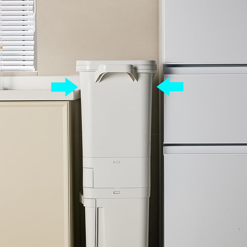 分类垃圾桶大容带臭家用带量轮子厨EKA盖余防干湿分离双内桶收纳