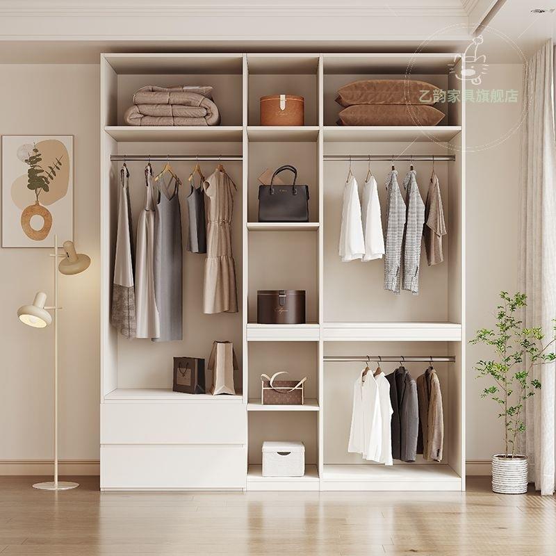 YlaENF级欧拉松板衣柜带抽屉用卧室现做WLC衣柜一分门到顶段家式