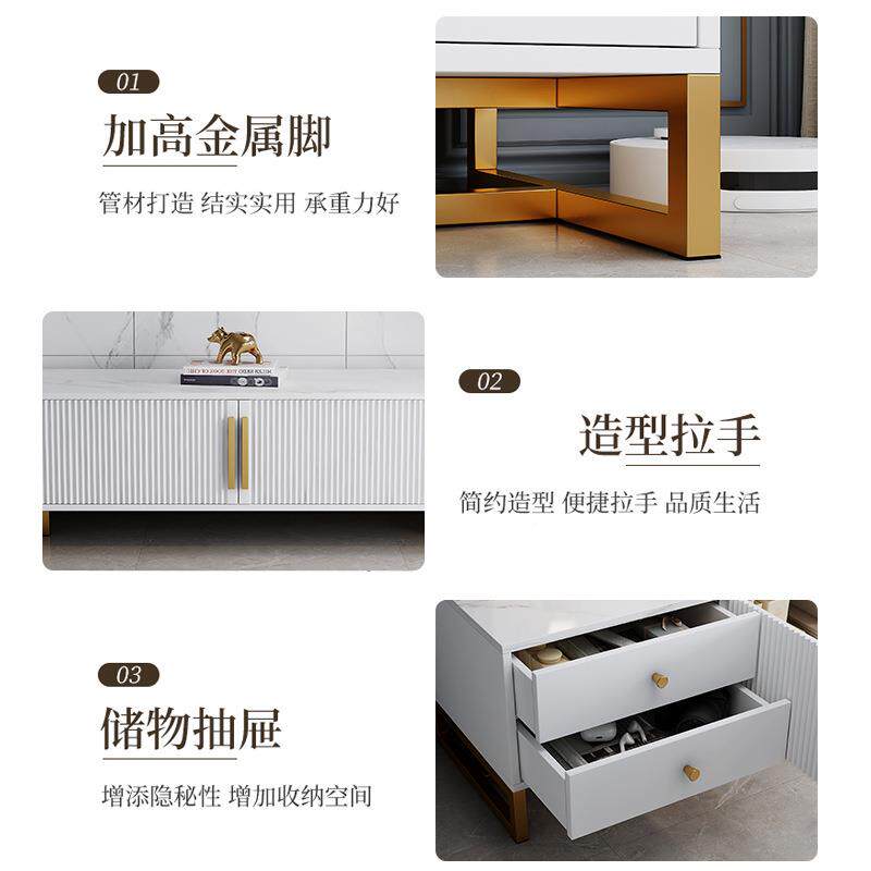 电柜家视用简现代VSS小户型收纳约储物柜厅轻客奢茶几几柜组合落