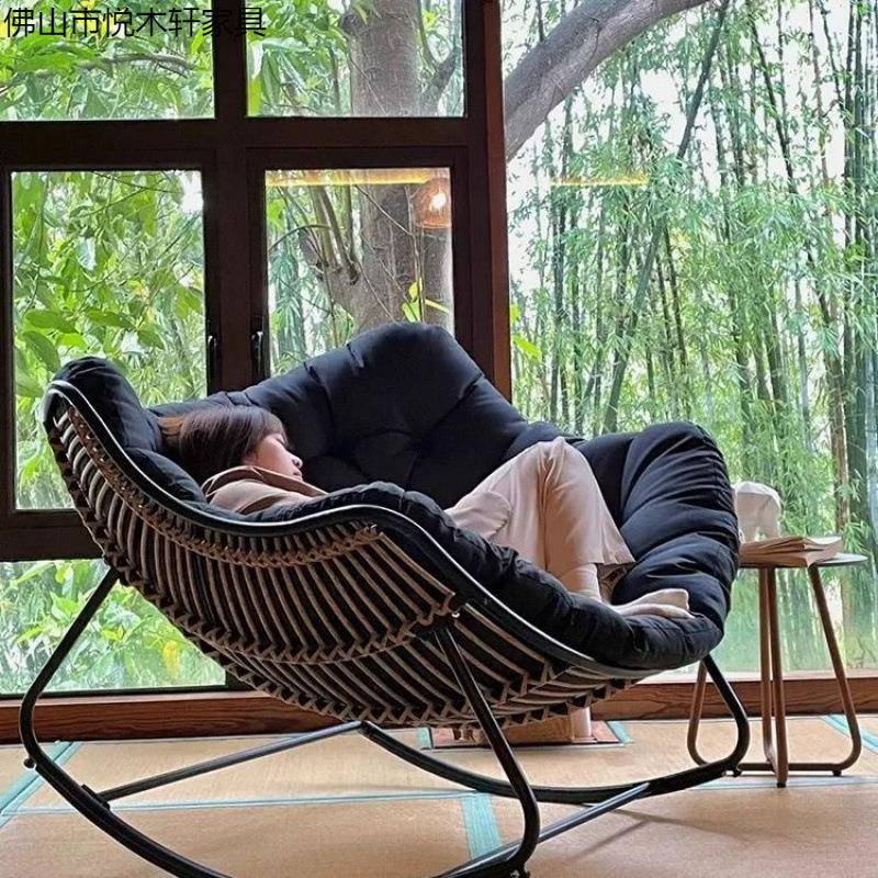 懒人鸟窝摇椅躺摇UTO阳台摇家用休椅闲单人沙发客厅轻奢椅成人可