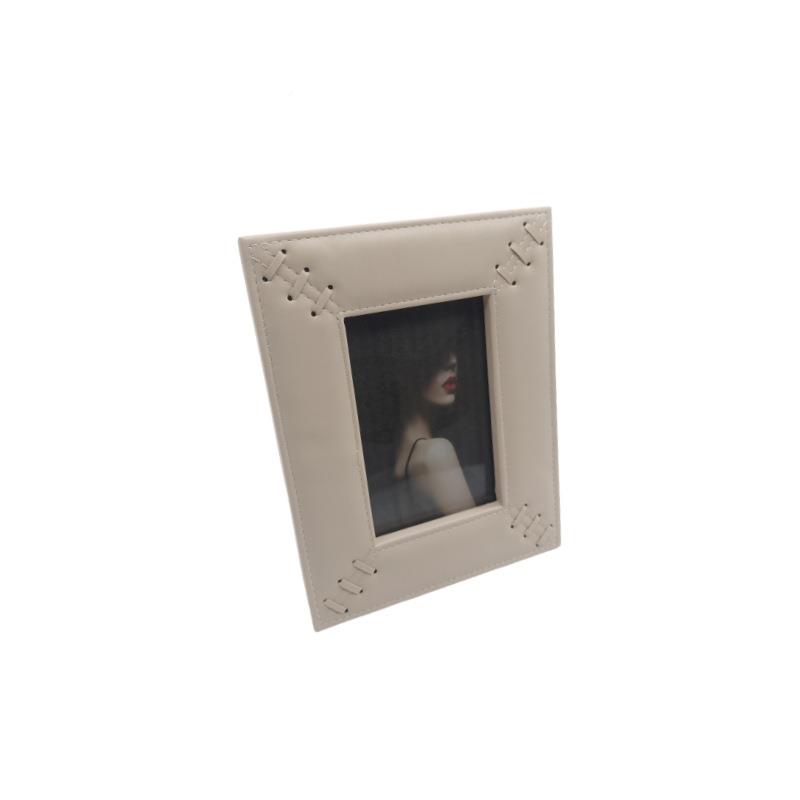 代欧式现家皮MXE革4*/5*7相框卧室客厅办6用公室桌面摆台装饰画框