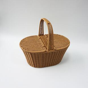 编手提篮藤酒店PA篮清篮洁篮55011出价口品质野餐工厂直供量大优