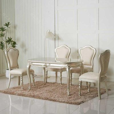 美餐式轻奢大理石708餐欧桌椅组合式木长实方形简约家用厅饭桌