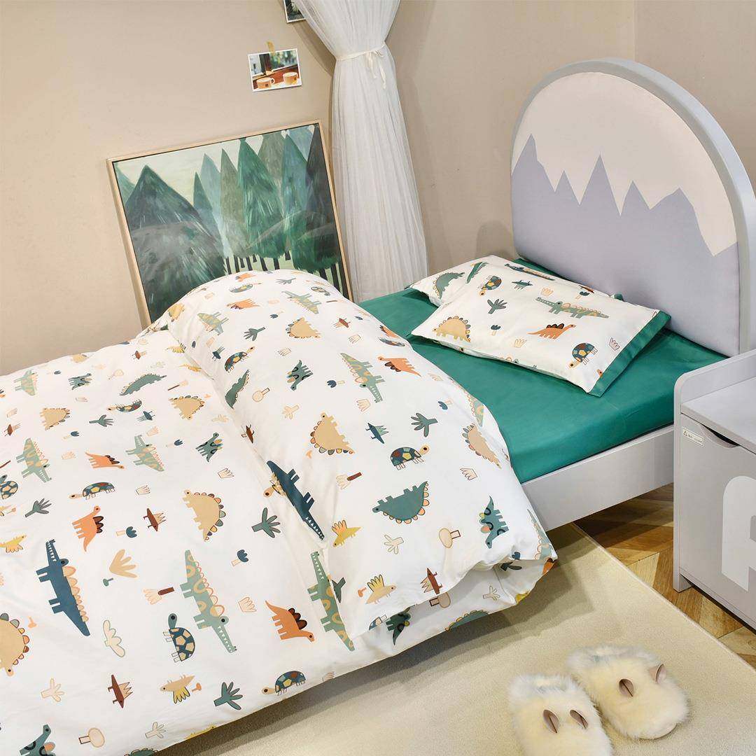 四套季用卡印长绒棉单品床笠被套枕ZAJ花通套三件儿童幼儿园