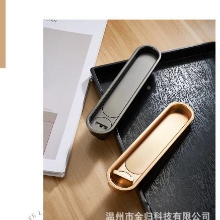 钩家用房间卧BFI室移门锁门拉口推袋门幽灵门锁暗藏拉手