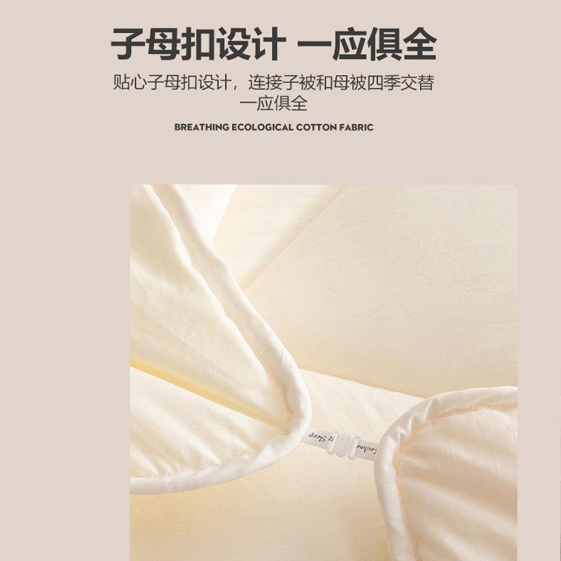 四新款大纤维二合一子母被可水豆洗棉加厚被冬季通用春SQ07秋被子