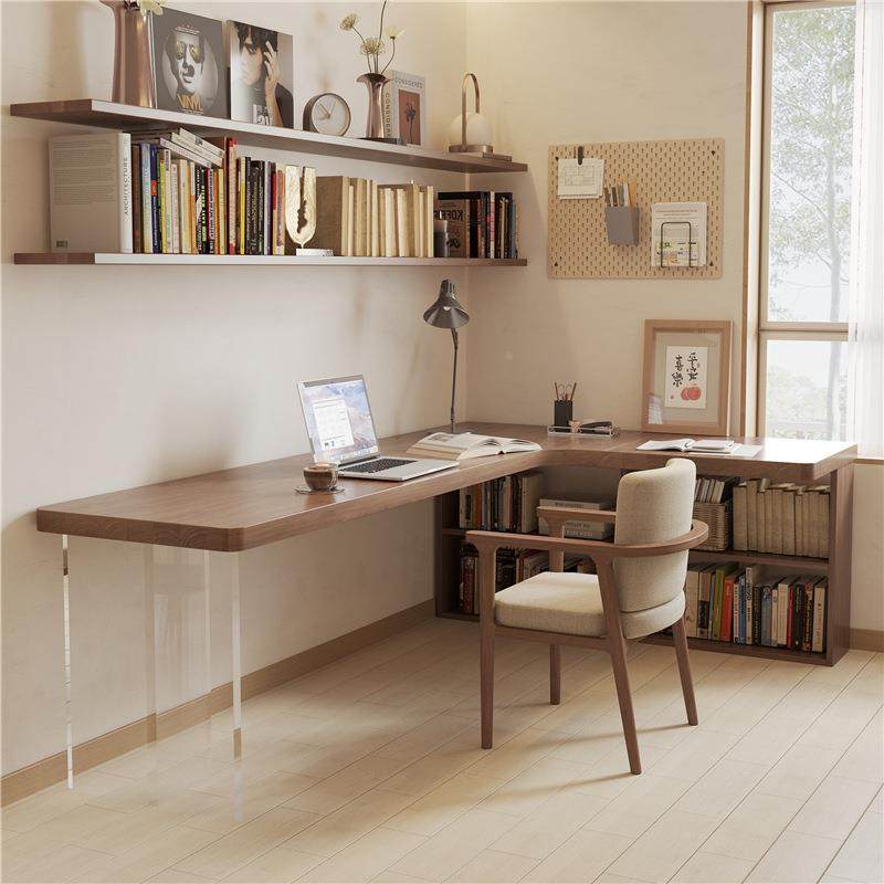 选全实木转电脑桌拐角型书严桌书架书柜家用办亚克力学习角公wyy2,住宅家具,电脑桌,淘宝优惠券,粉丝福利购,淘宝优惠卷