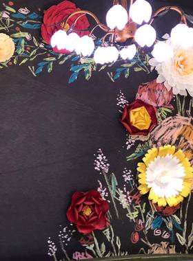 仿真装饰具大型橱道窗皱纹纸庆商场手WDOG-05工纸花创婚意场景室