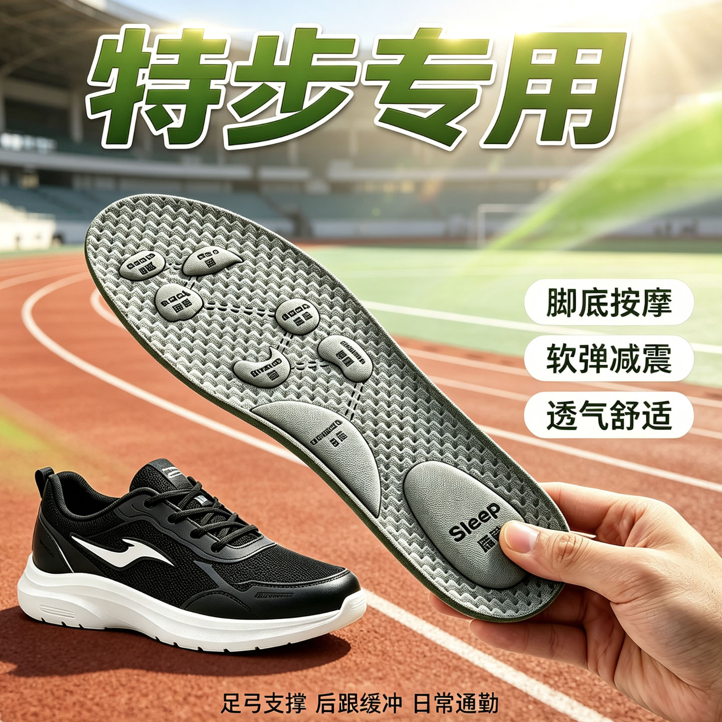 防臭鞋垫文心兰香薰男女款按摩除臭吸汗透气久站不累春秋运动鞋垫