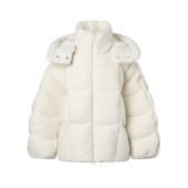 YANGYUQING设计师品牌摇粒绒帽子可拆卸羽绒服25AW