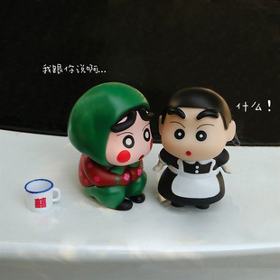 汽车后备箱摆件车外屁股玩偶车后尾装 女仆装 饰品公仔挂件创意玩偶