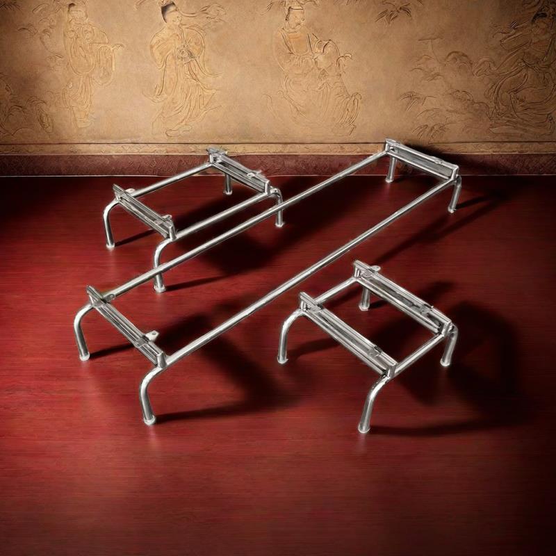 不锈钢桌腿中古风电视柜床头柜餐边柜桌脚支架茶几腿底座架子定制