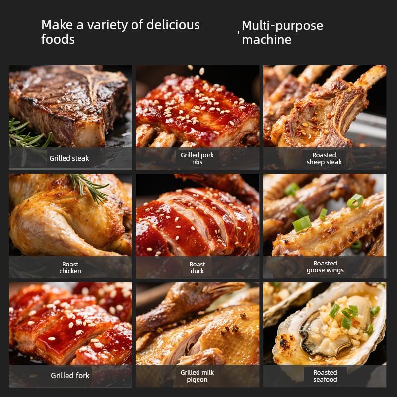 Lc高温牛排炉商用电烤箱牛排机面条炉炸牛排机多功能电烤箱