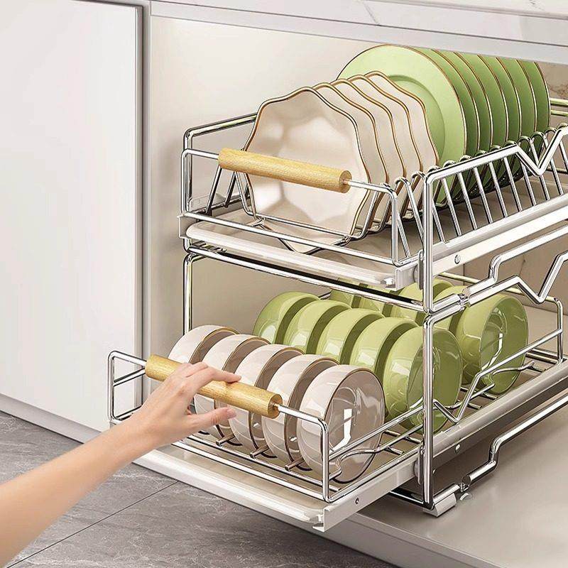 不锈钢拉篮，拉出式橱柜，排水碟架，碟架，储物架，厨房橱柜，内,厨房/烹饪用具,厨房置物架/置物柜/角架,淘宝优惠券,粉丝福利购,淘宝优惠卷