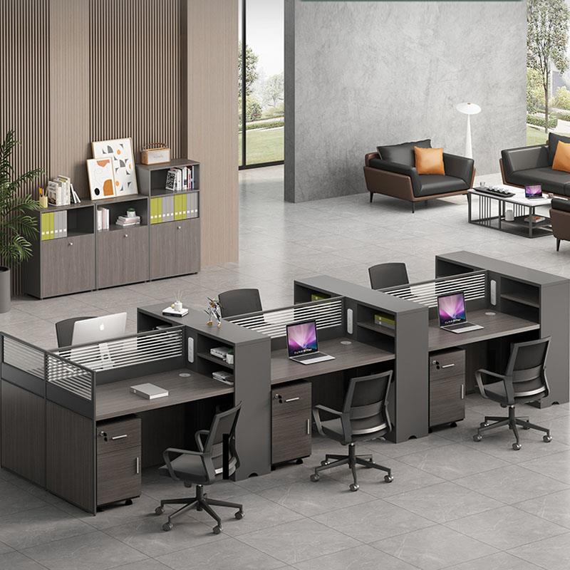 办公桌员工位简约屏风卡座四2人位财务职员桌椅组合套装4/6人家具