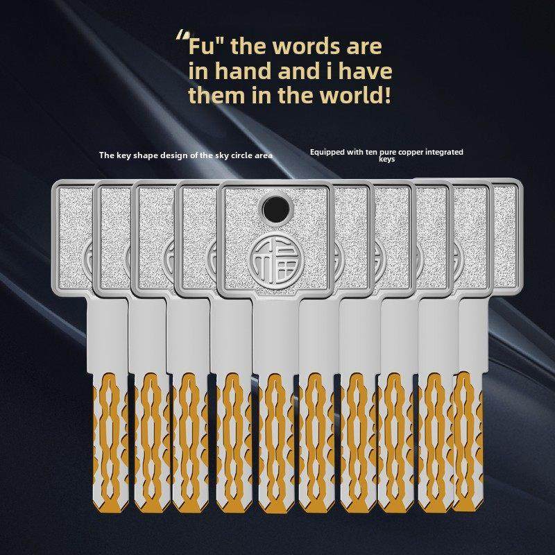 诺勒锁芯超c级家用通用型防盗门多轨道58全铜叶片防盗入户大门abc,基础建材,机械门锁,淘宝优惠券,粉丝福利购,淘宝优惠卷