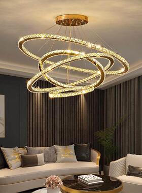 现代极简主义客厅大厅主灯后现代光豪华家庭餐厅照明高端大气楼梯