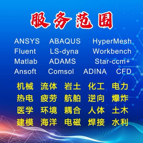 代做ANSYS/Abaqus/Fluent/Adams/lsdyna/comsol有限元分析CFD仿真